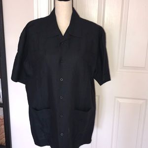 Cubavera Men’s Beautiful Black Blouse